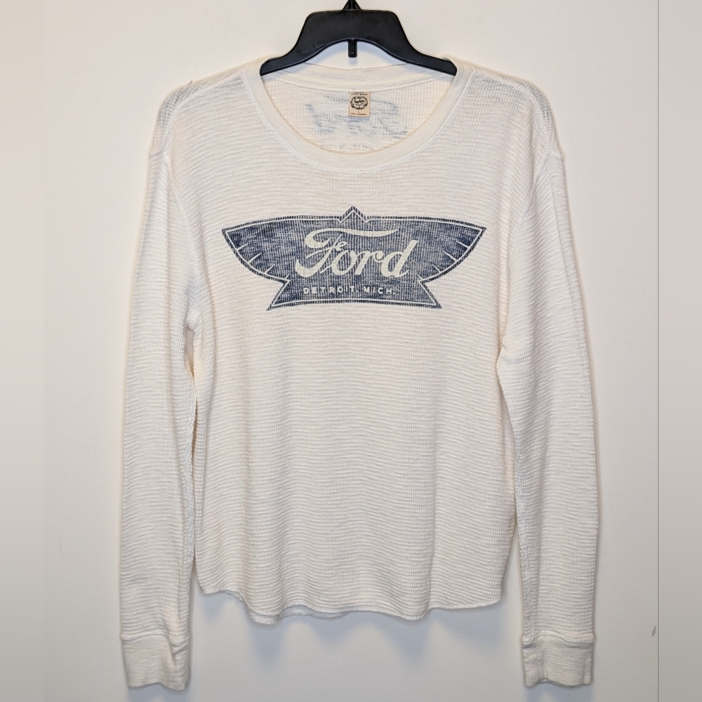 Lucky Brand Ford Motor Co Detroit Waffle Knit Thermal Shirt Men’s L - Picture 7 of 11